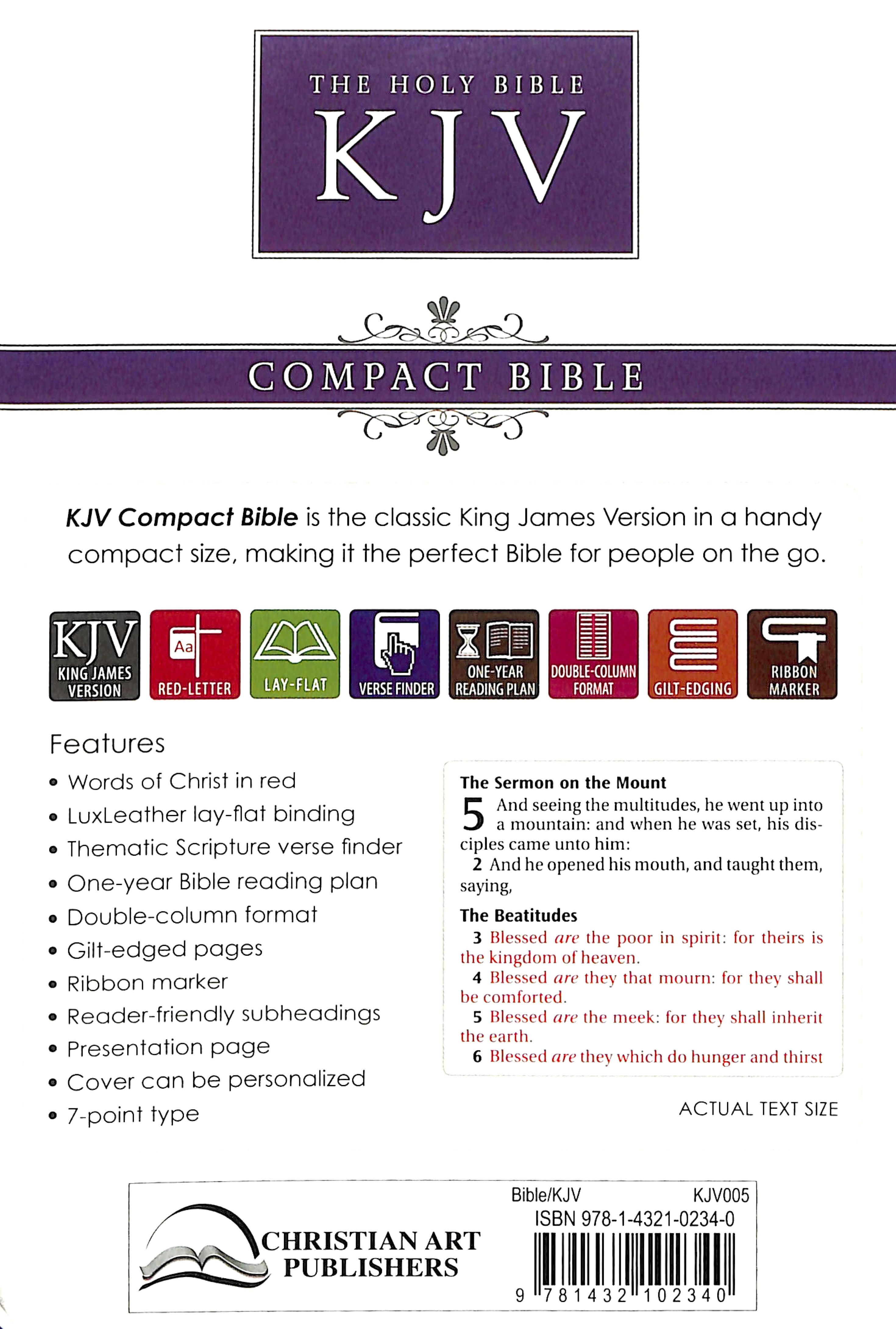 KJV Pocket Bible Brown (Red Letter Edition)