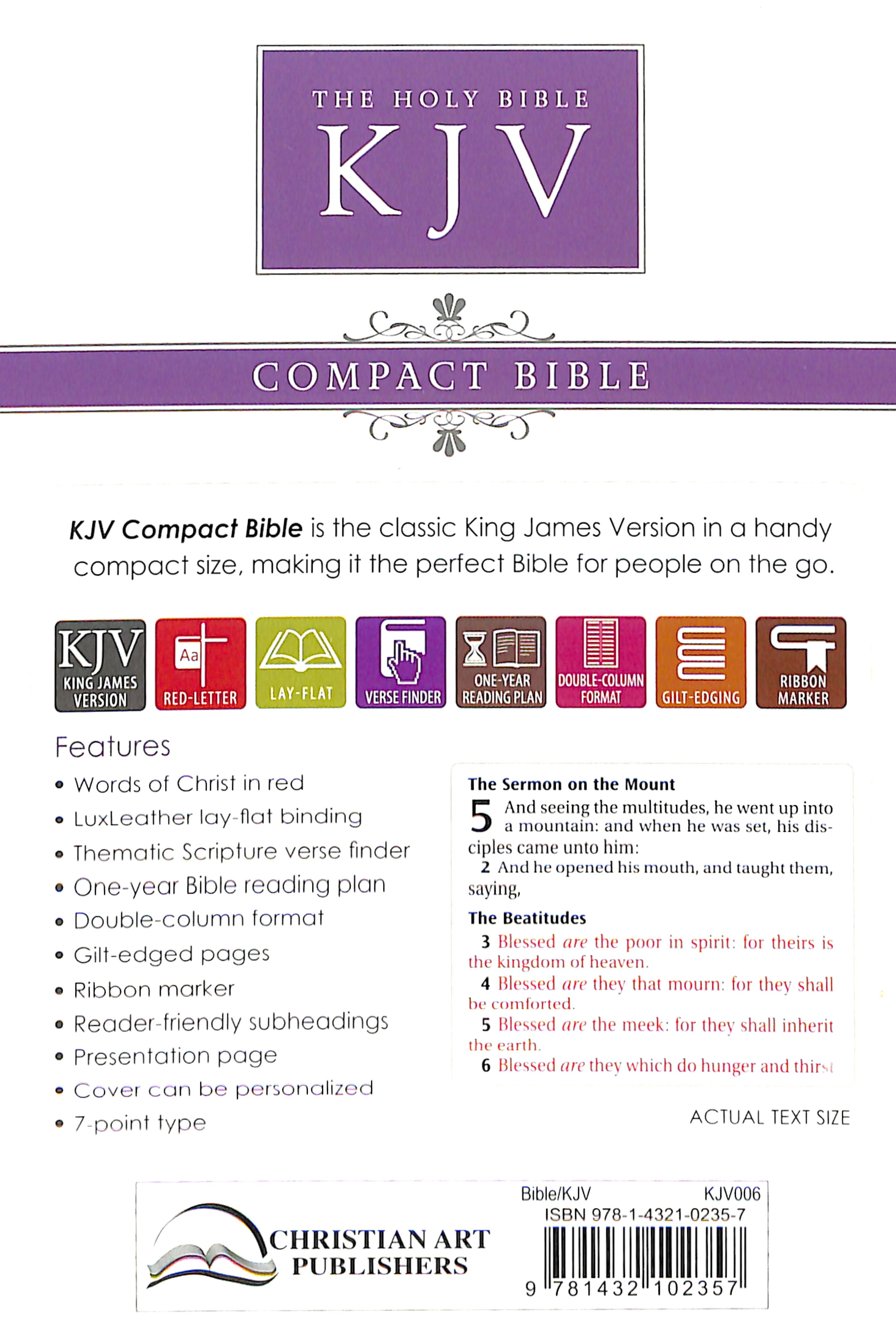 KJV Pocket Edition White Red Letter Edition