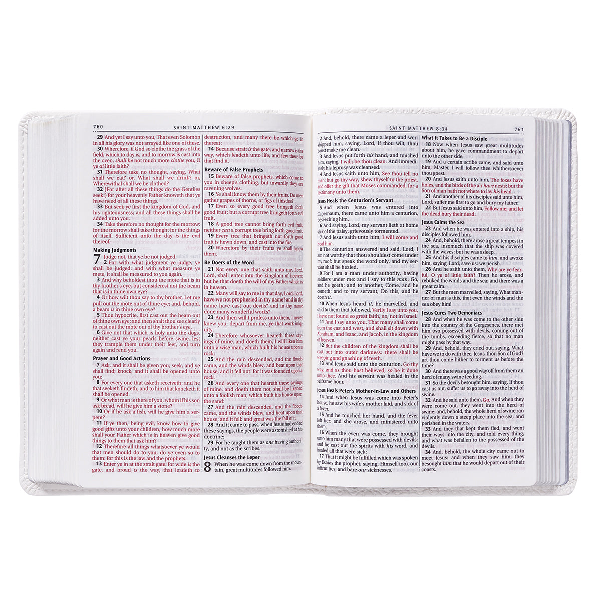 KJV Pocket Edition White Red Letter Edition
