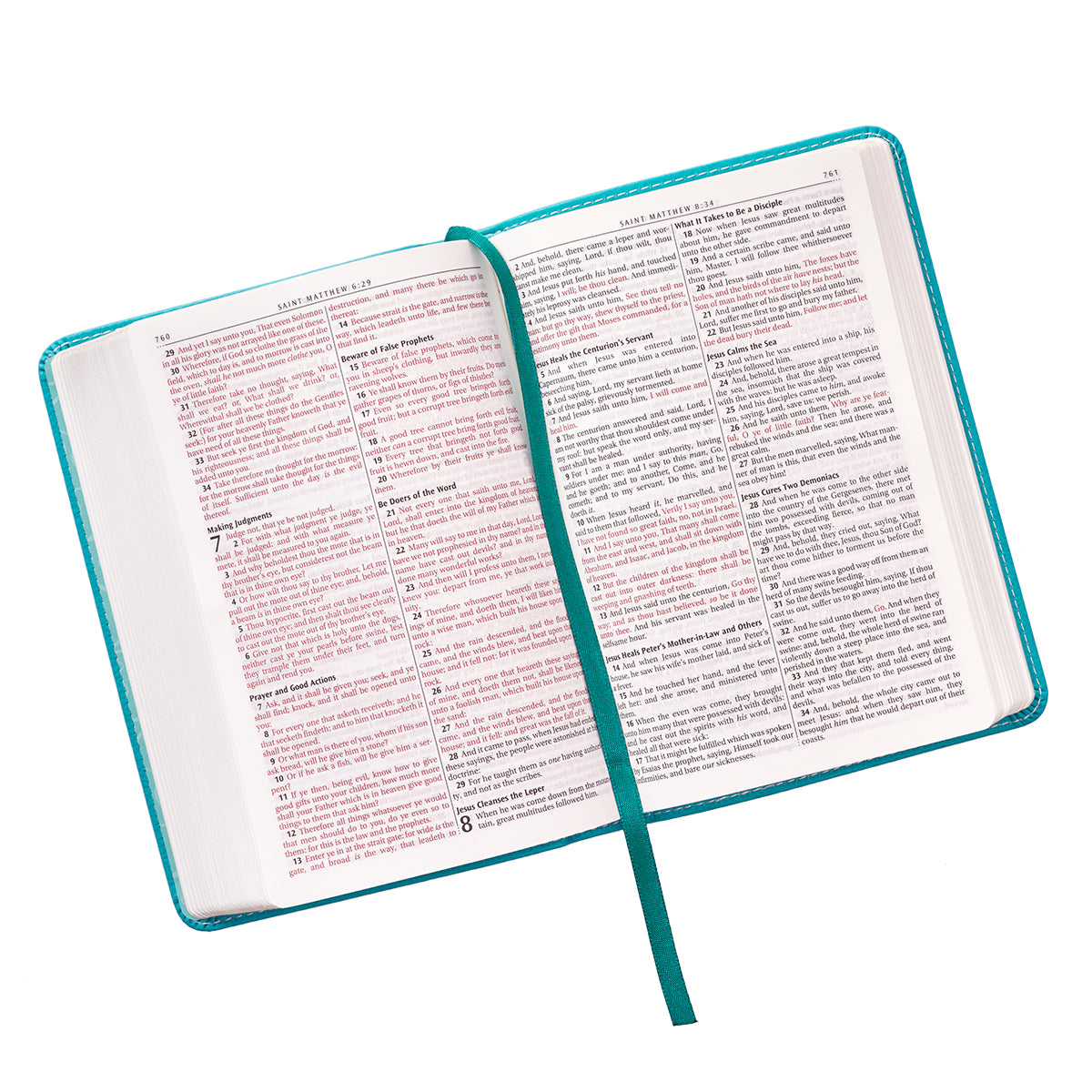 KJV Pocket Bible Turquoise Red Letter Edition