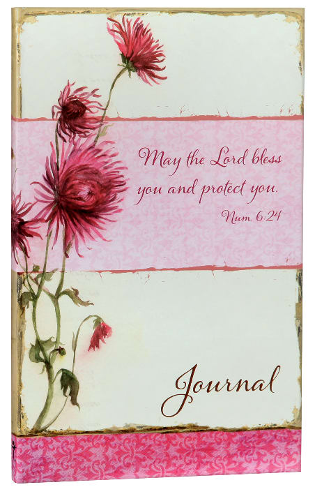 Journal: May the Lord Bless You and Protect You Pink Flowers (Numbers 6:24)