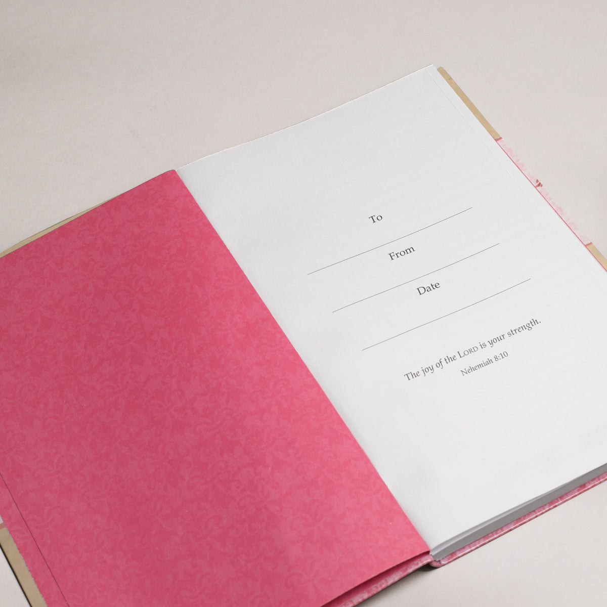 Journal: May the Lord Bless You and Protect You Pink Flowers (Numbers 6:24)