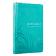 KJV Gift and Award Bible Zippered Aqua Red Letter Edition