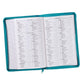 KJV Gift and Award Bible Zippered Aqua Red Letter Edition