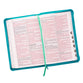 KJV Gift and Award Bible Zippered Aqua Red Letter Edition