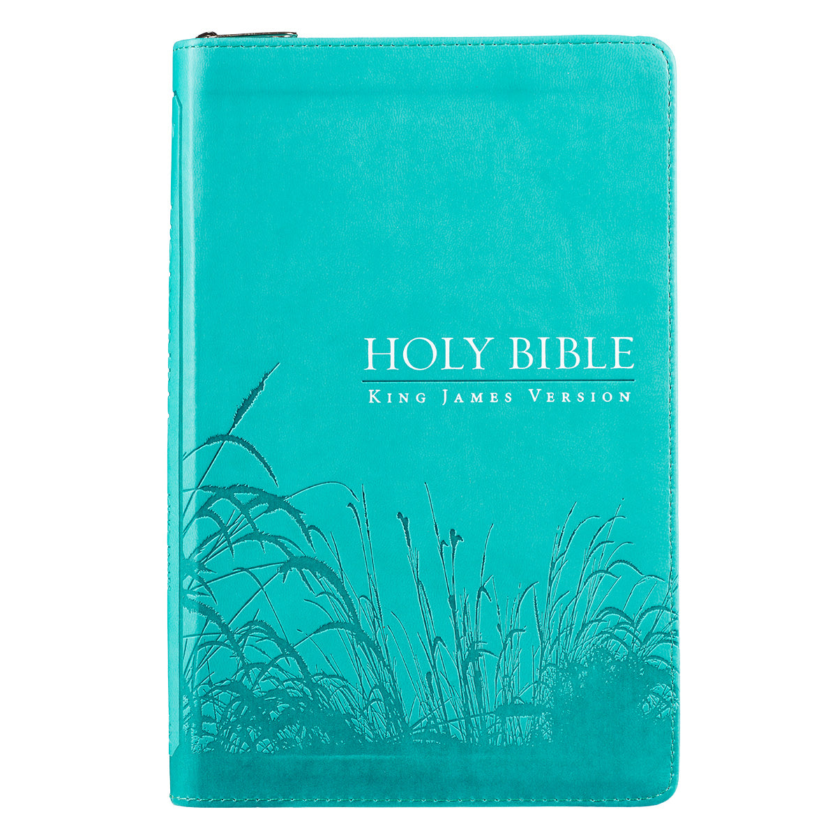 KJV Gift and Award Bible Zippered Aqua Red Letter Edition