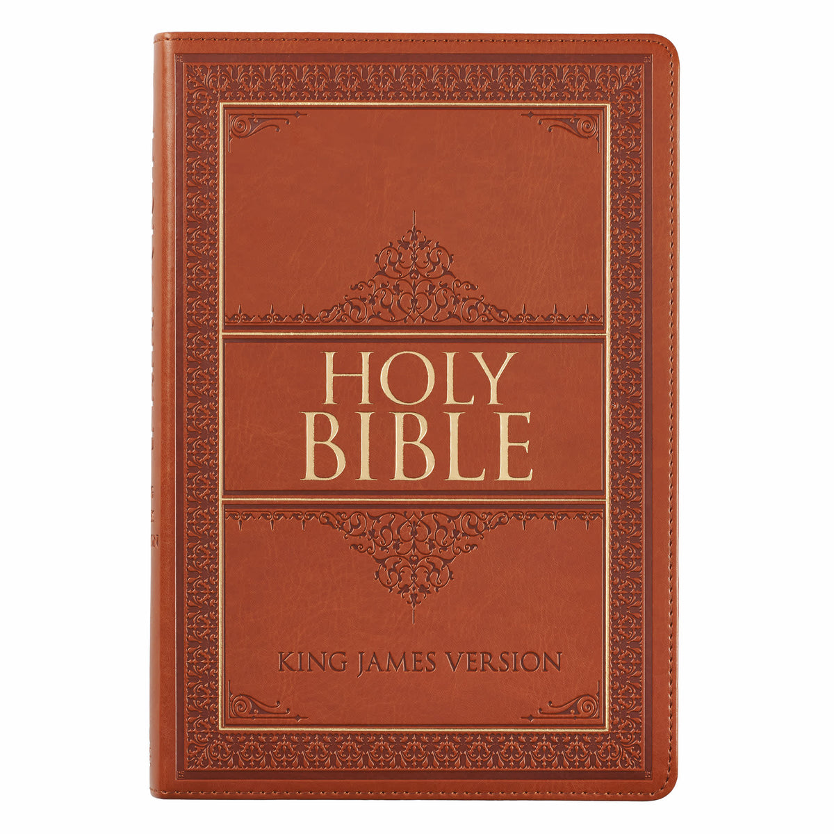 KJV Large Print Thinline Bible Indexed Tan Red Letter Edition