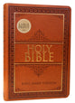 KJV Large Print Thinline Bible Indexed Tan Red Letter Edition