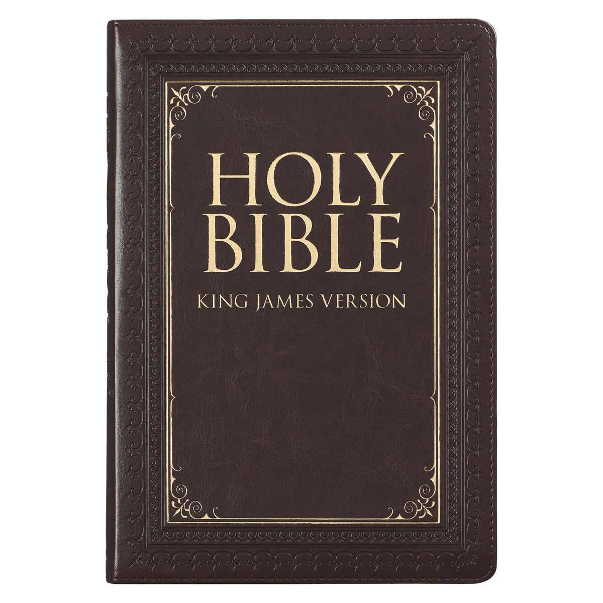 KJV Large Print Thinline Bible Brown Red Letter Edition