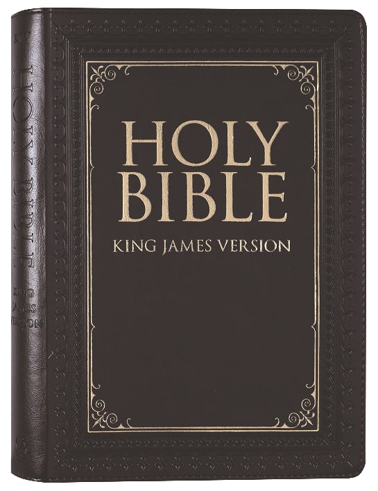 KJV Large Print Thinline Bible Brown Red Letter Edition