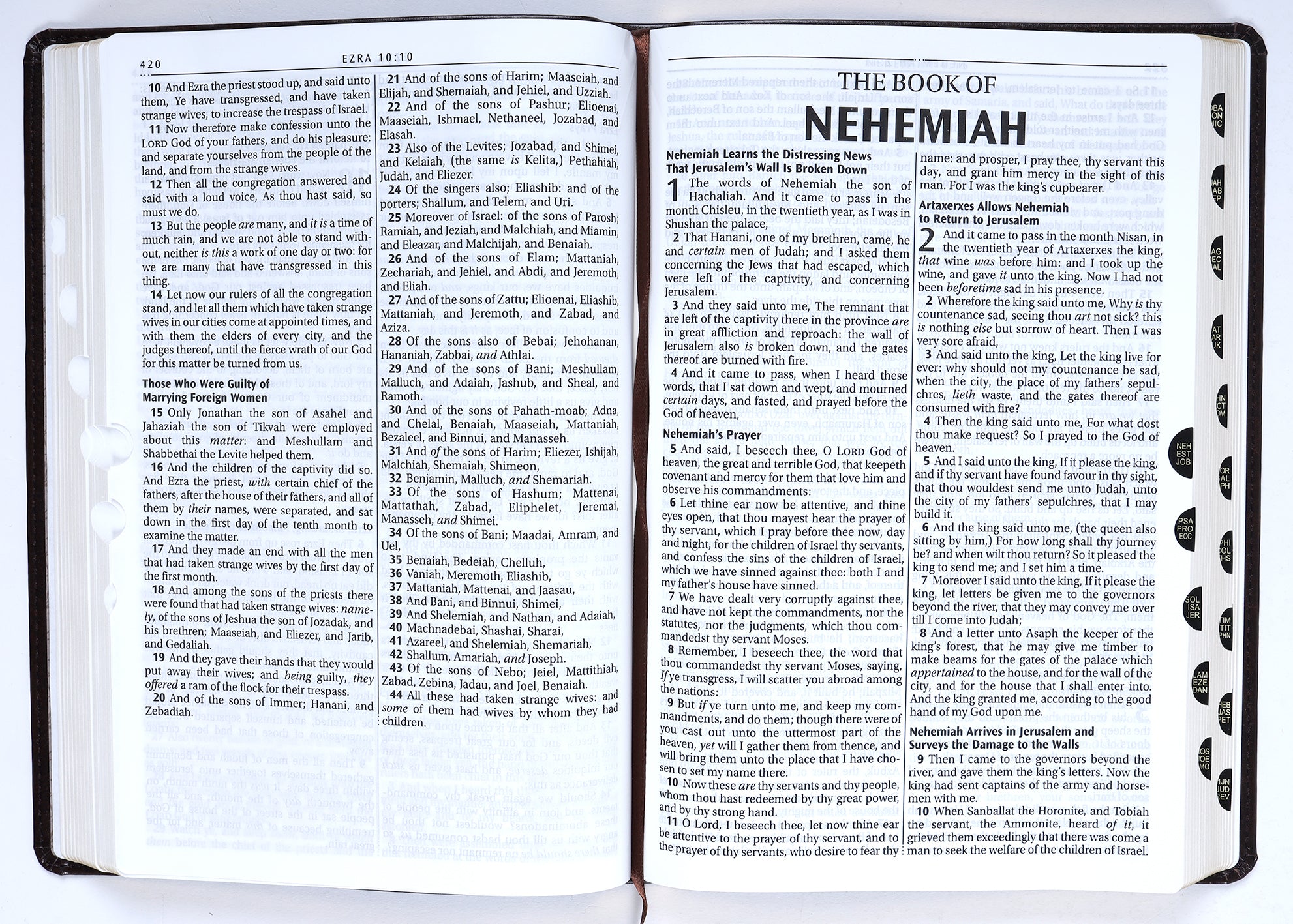 KJV Large Print Thinline Bible Brown Red Letter Edition