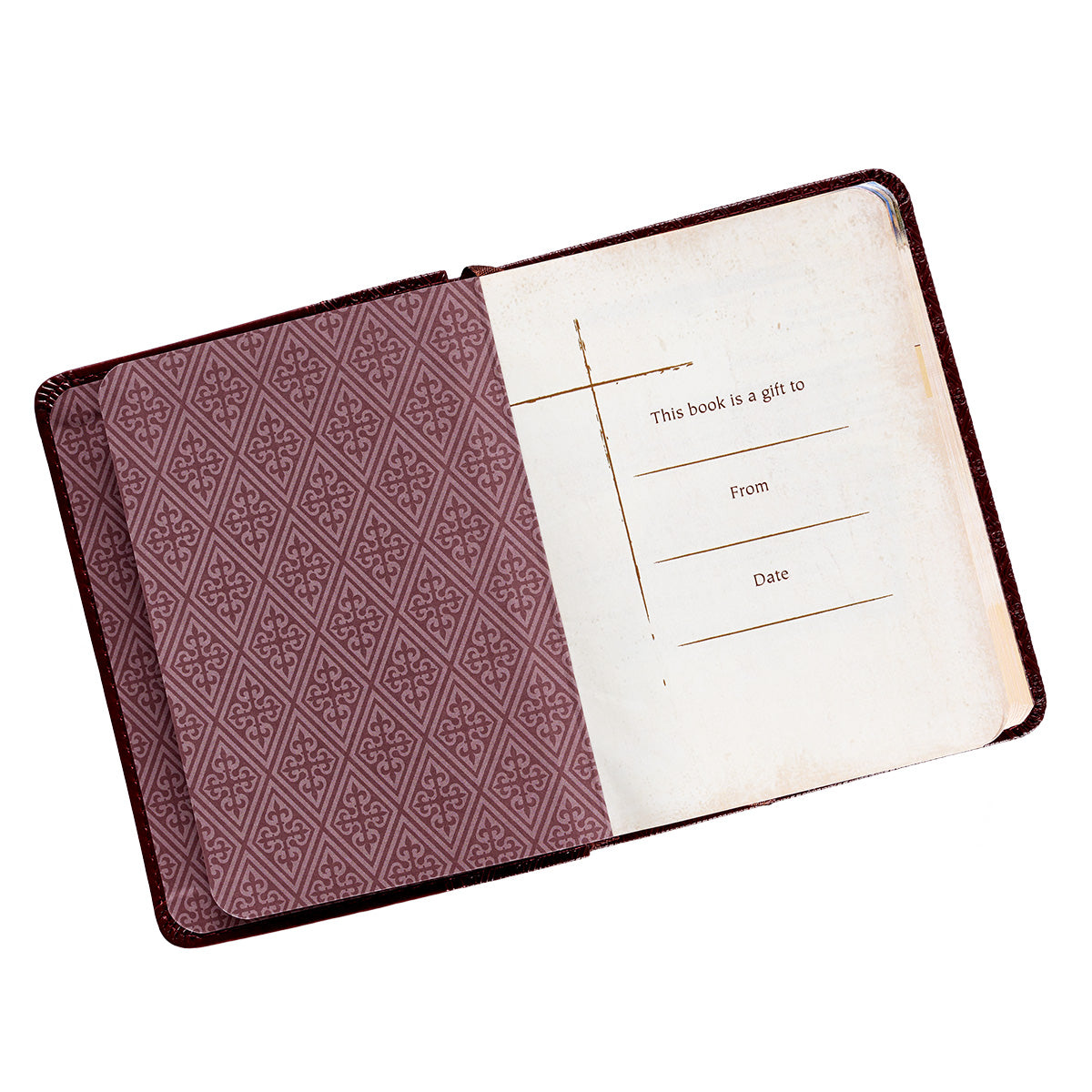 One Minute Devotions: Power of Prayer Brown Luxleather