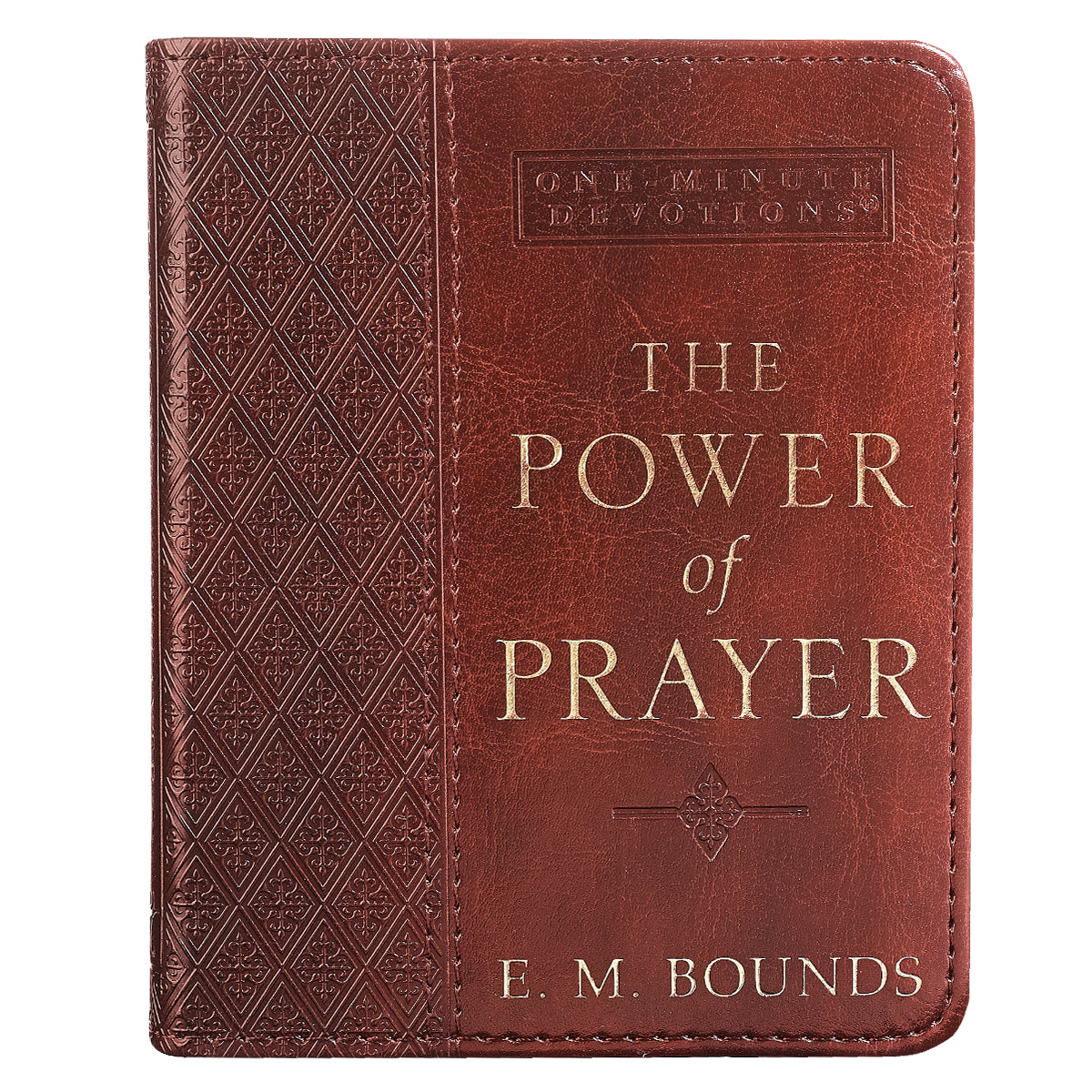 One Minute Devotions: Power of Prayer Brown Luxleather