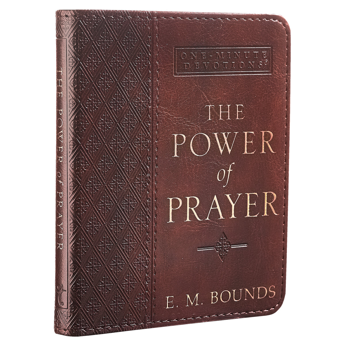 One Minute Devotions: Power of Prayer Brown Luxleather