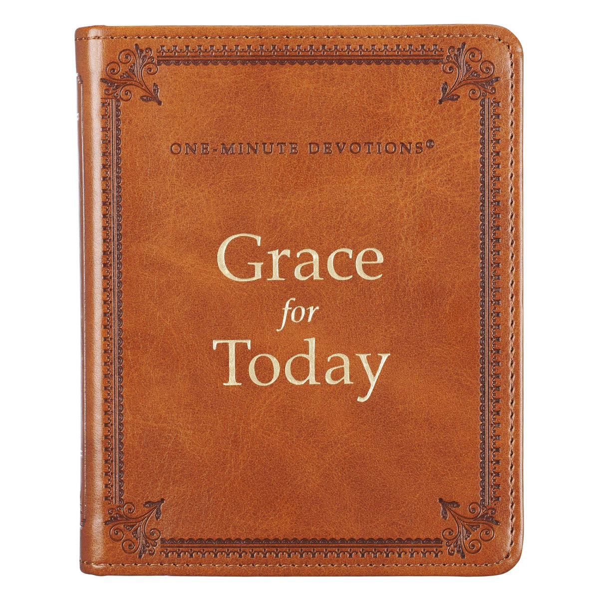 One Minute Devotions: Grace For Today Brown Luxleather