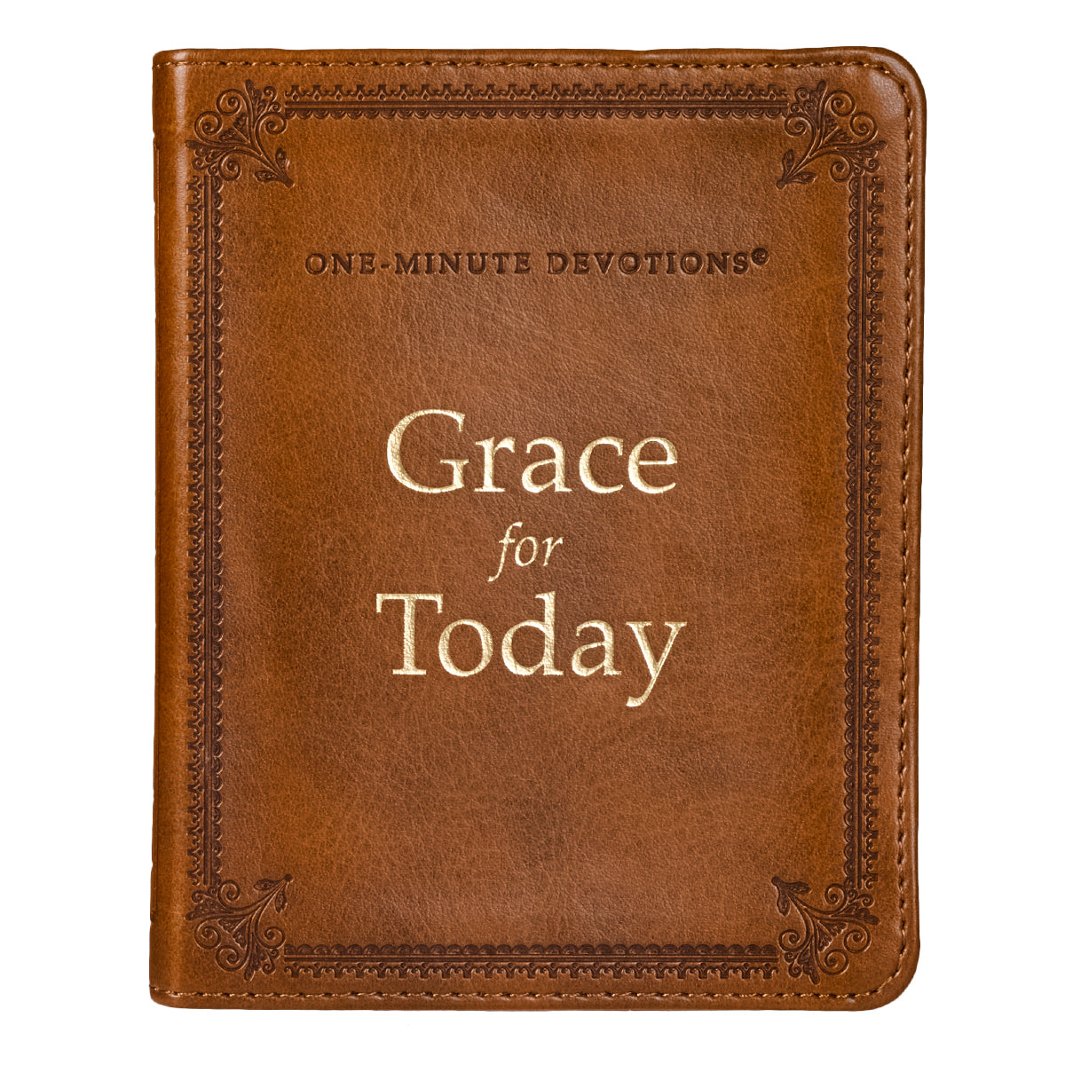 One Minute Devotions: Grace For Today Brown Luxleather