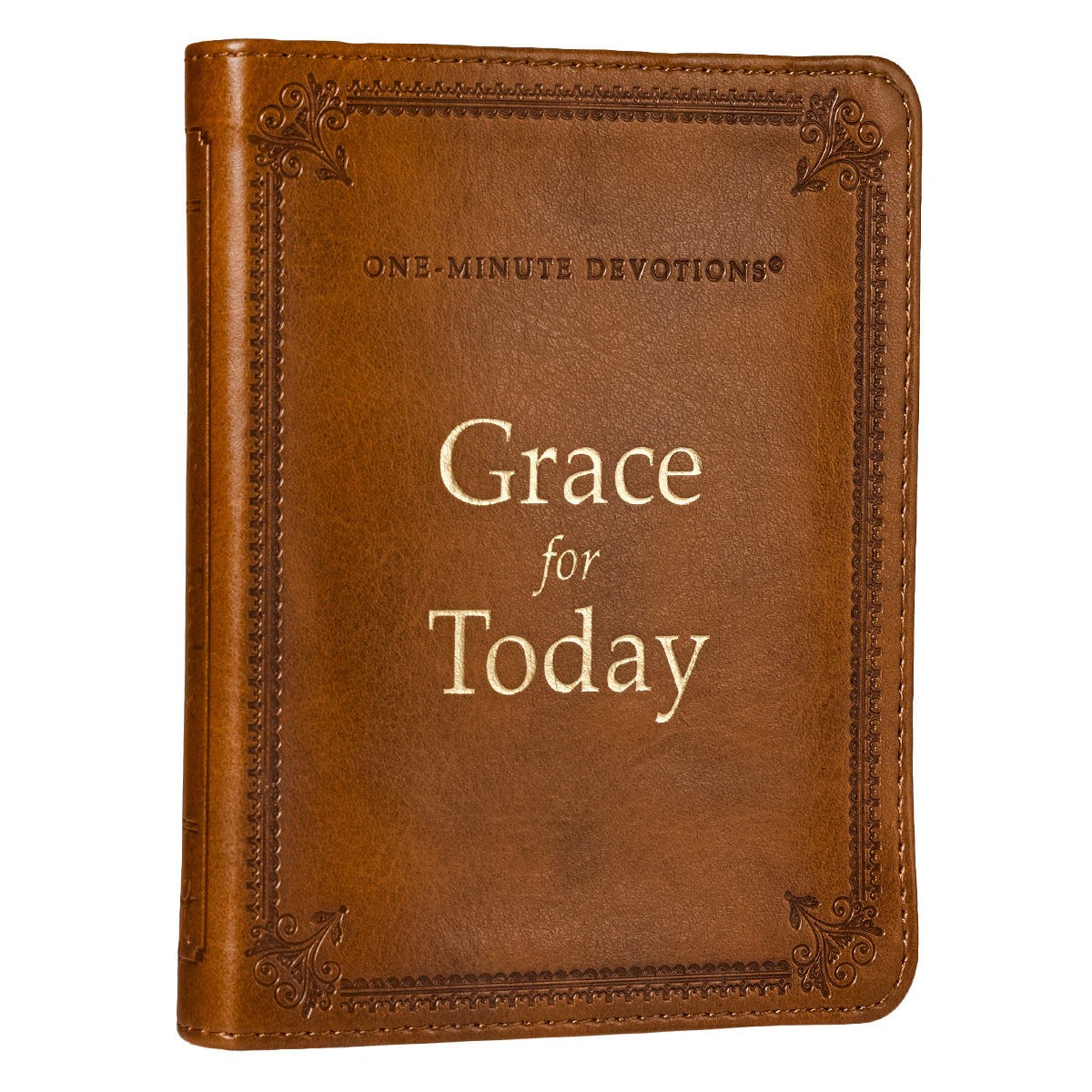 One Minute Devotions: Grace For Today Brown Luxleather