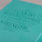 Journal Zippered: I Can Do Everything, Teal (Phil. 4:13)