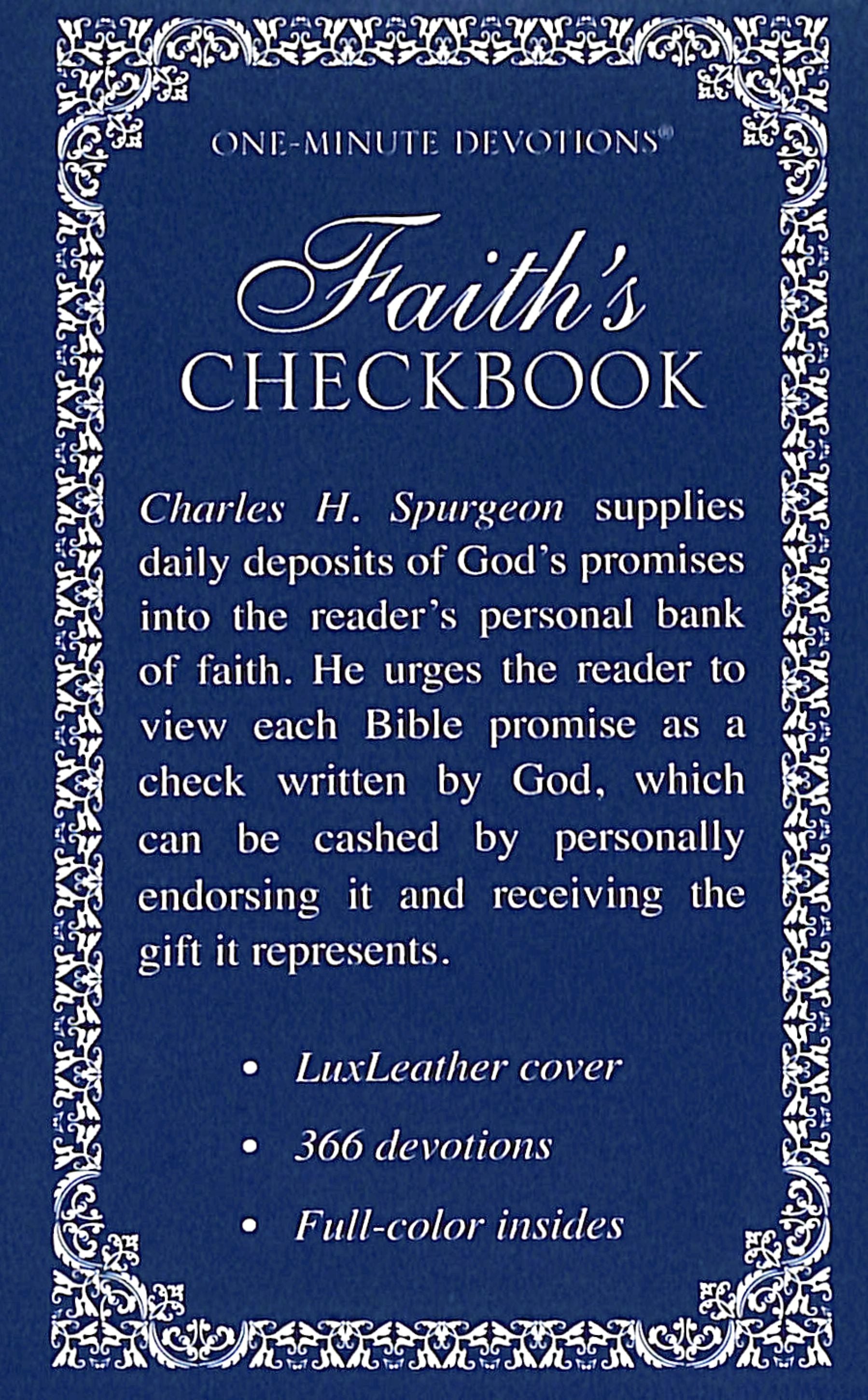 One-Minute Devtions: Faith's Checkbook (Navy)