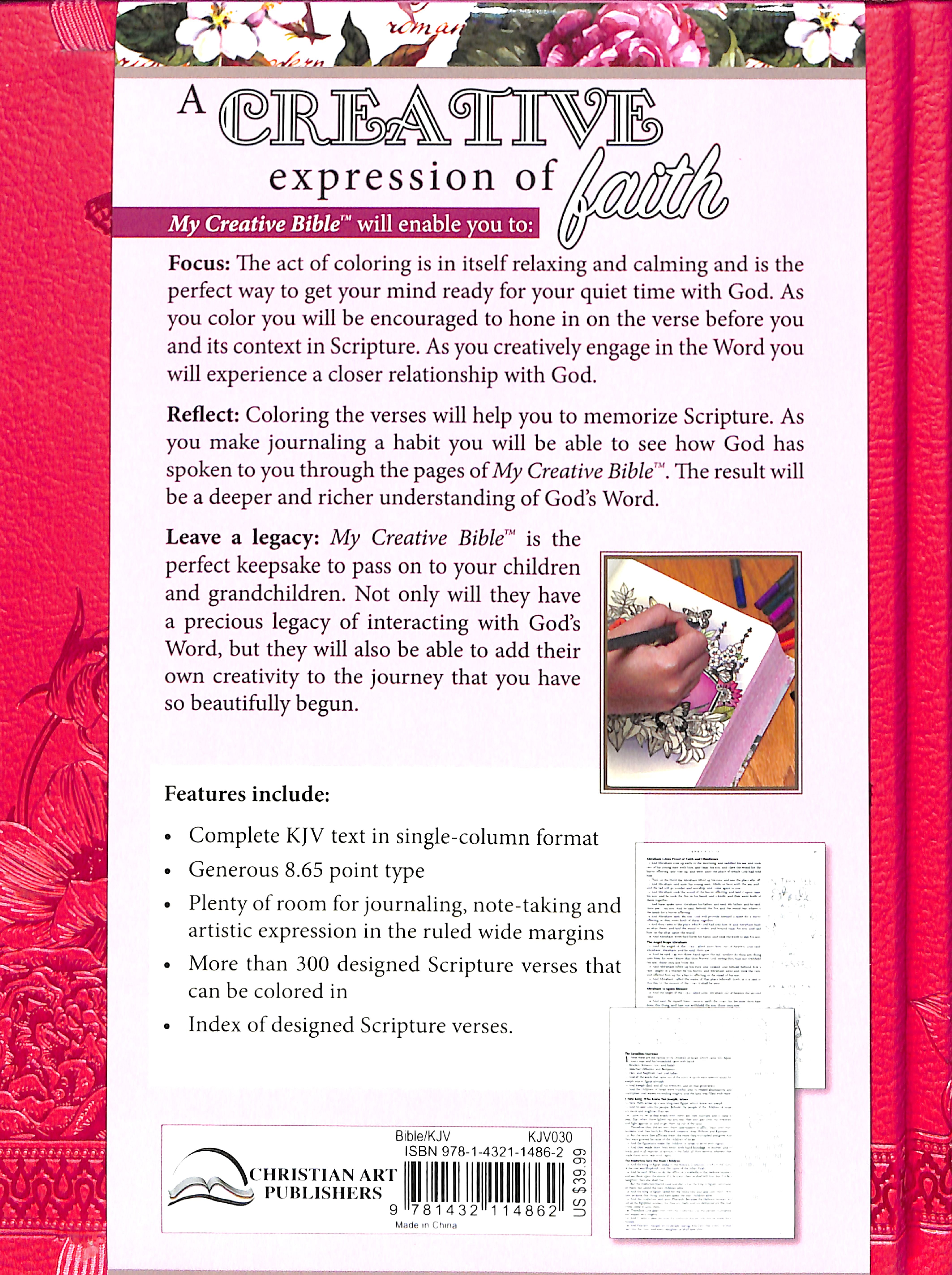 KJV My Creative Bible Pink (Black Letter Edition)