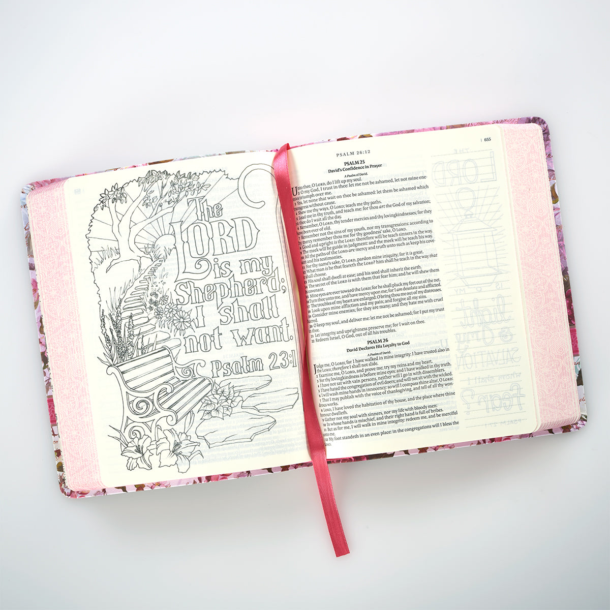 KJV My Creative Bible Silky Floral (Black Letter Edition)