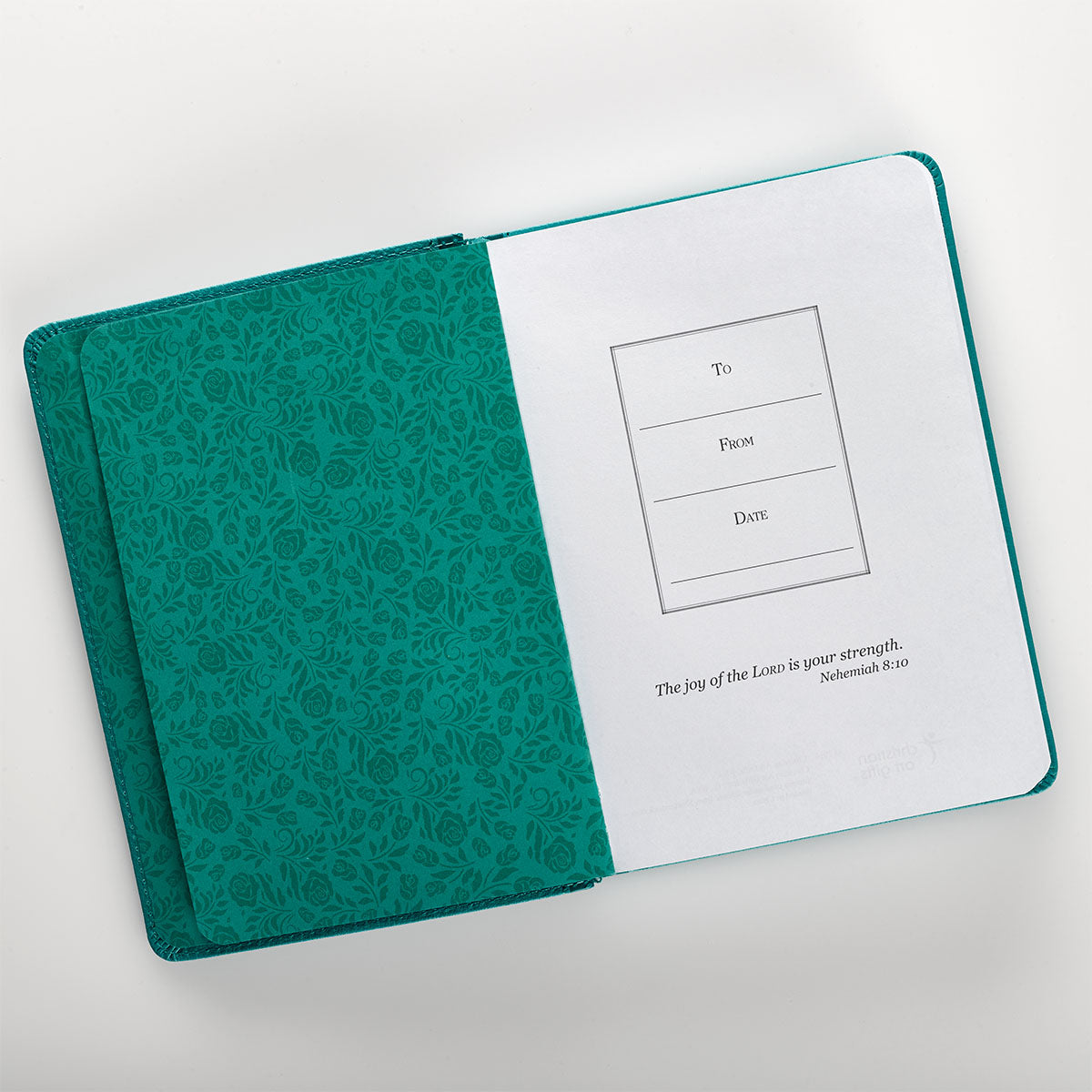 Journal: Strength & Dignity Turquoise, Handy-Sized (Prov 31:25)