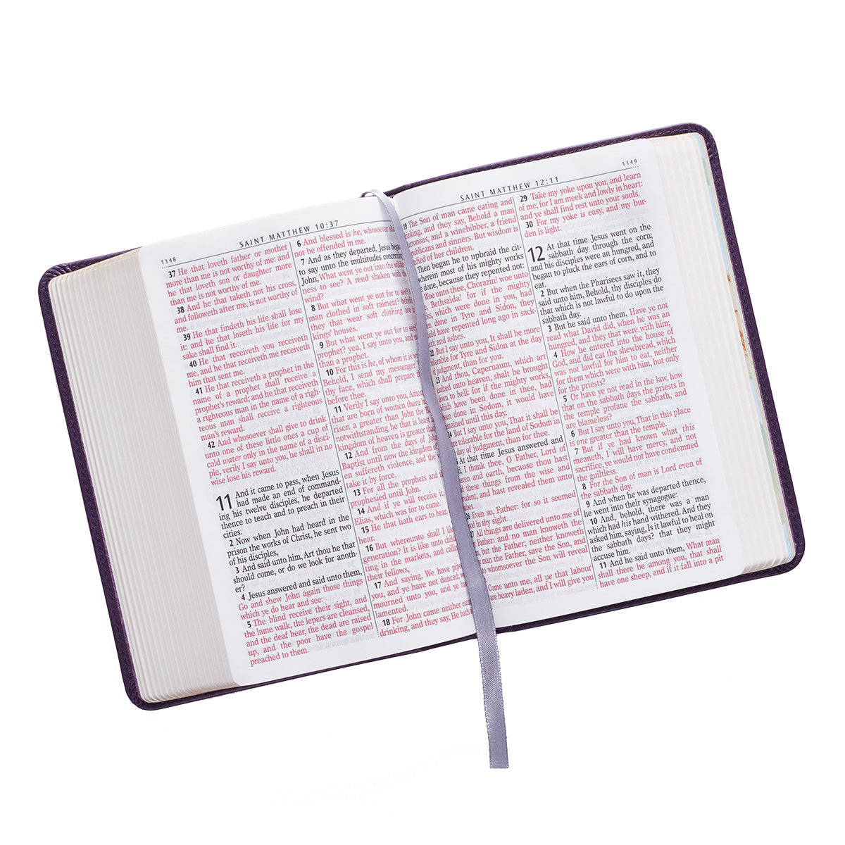 KJV Compact Large Print Bible Purple Red Letter Edition