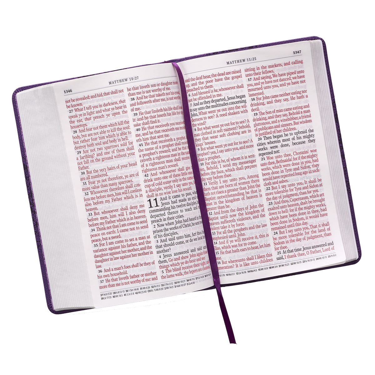 KJV Giant Print Bible Purple Red Letter Edition