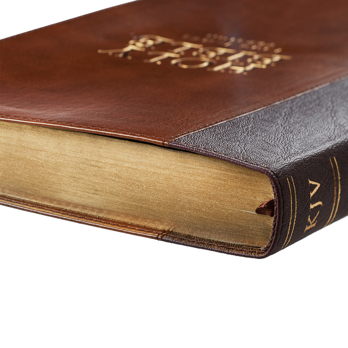 KJV Large Print Thinline Bible Brown Portfolio Red Letter Edition