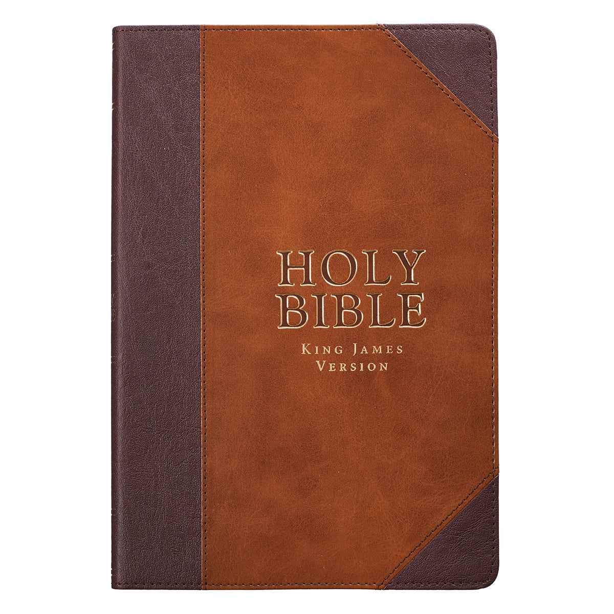 KJV Large Print Thinline Bible Brown Portfolio Red Letter Edition