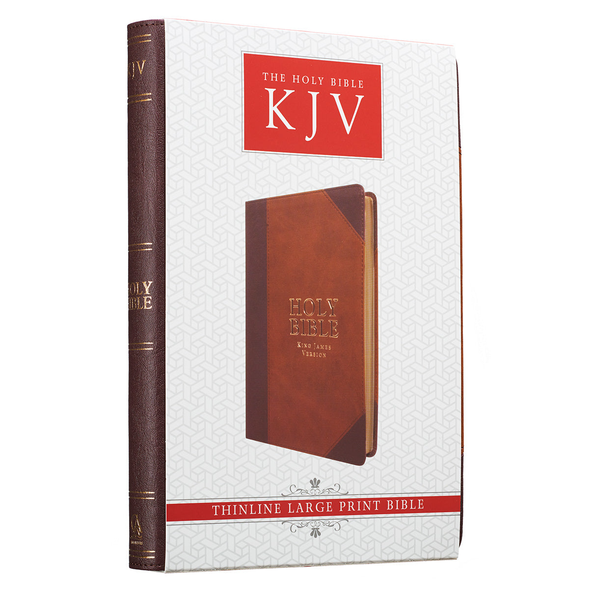 KJV Large Print Thinline Bible Brown Portfolio Red Letter Edition