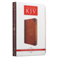 KJV Large Print Thinline Bible Brown Portfolio Red Letter Edition