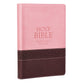 KJV Large Print Thinline Bible Brown Pink Red Letter Edition