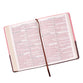 KJV Large Print Thinline Bible Brown Pink Red Letter Edition