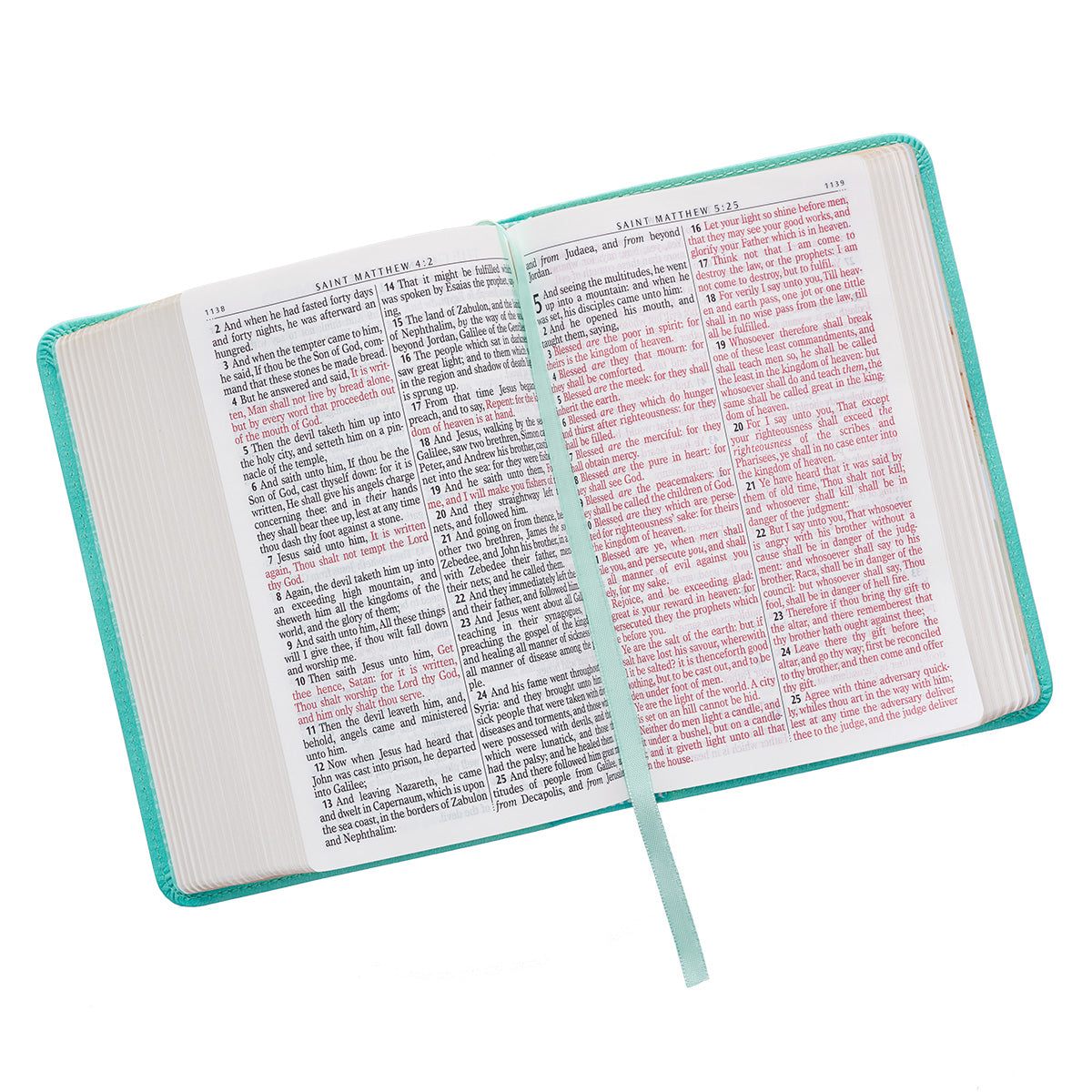KJV Compact Large Print Teal Red Letter Edition