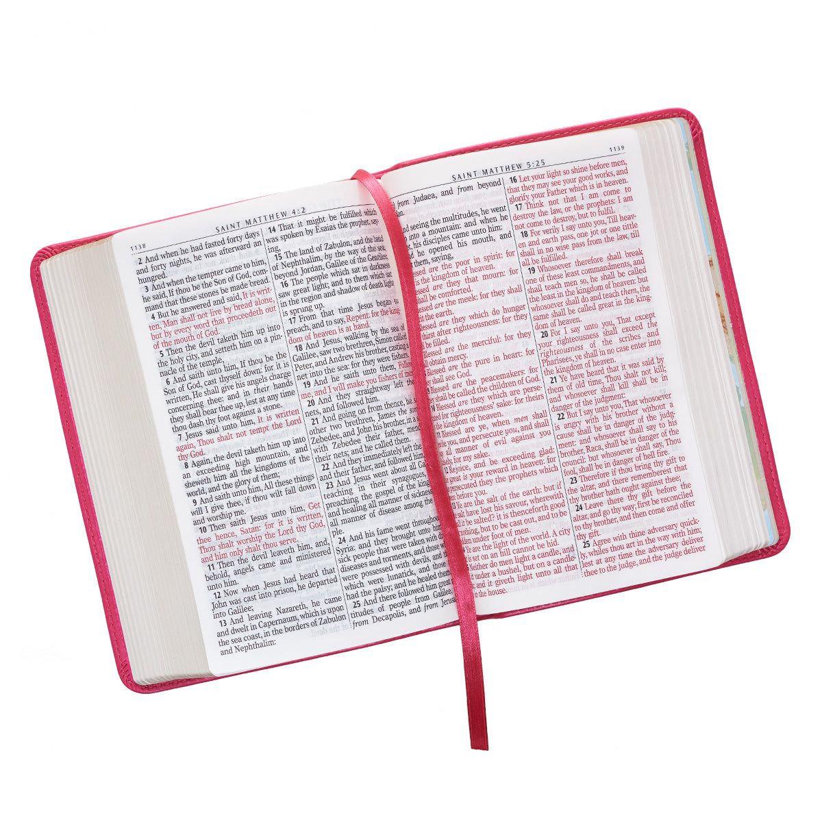 KJV Compact Large Print Pink Red Letter Edition