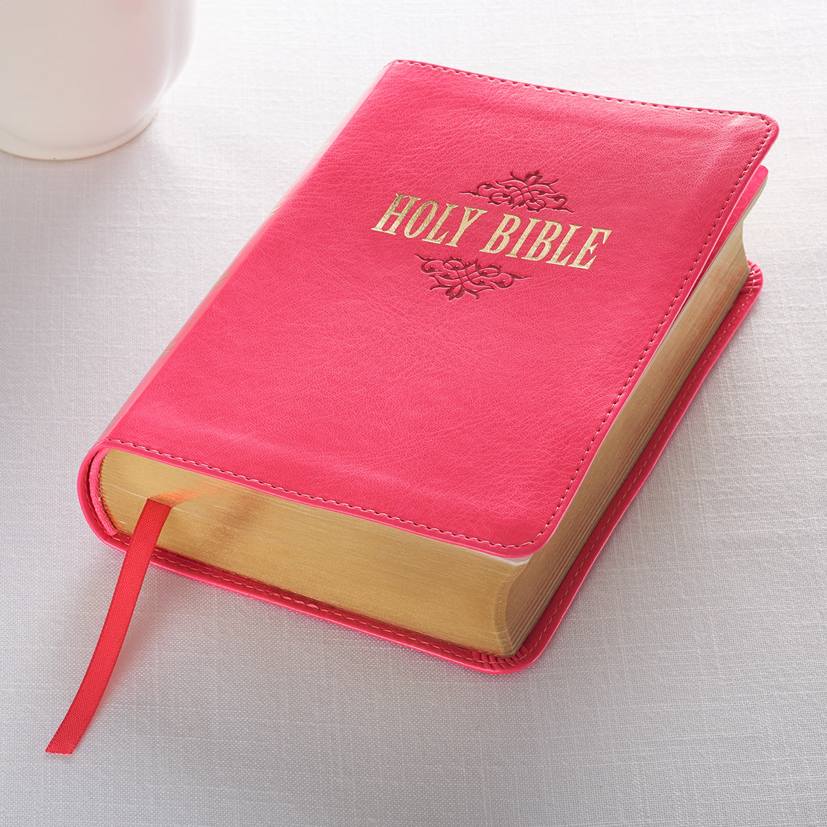 KJV Compact Large Print Pink Red Letter Edition