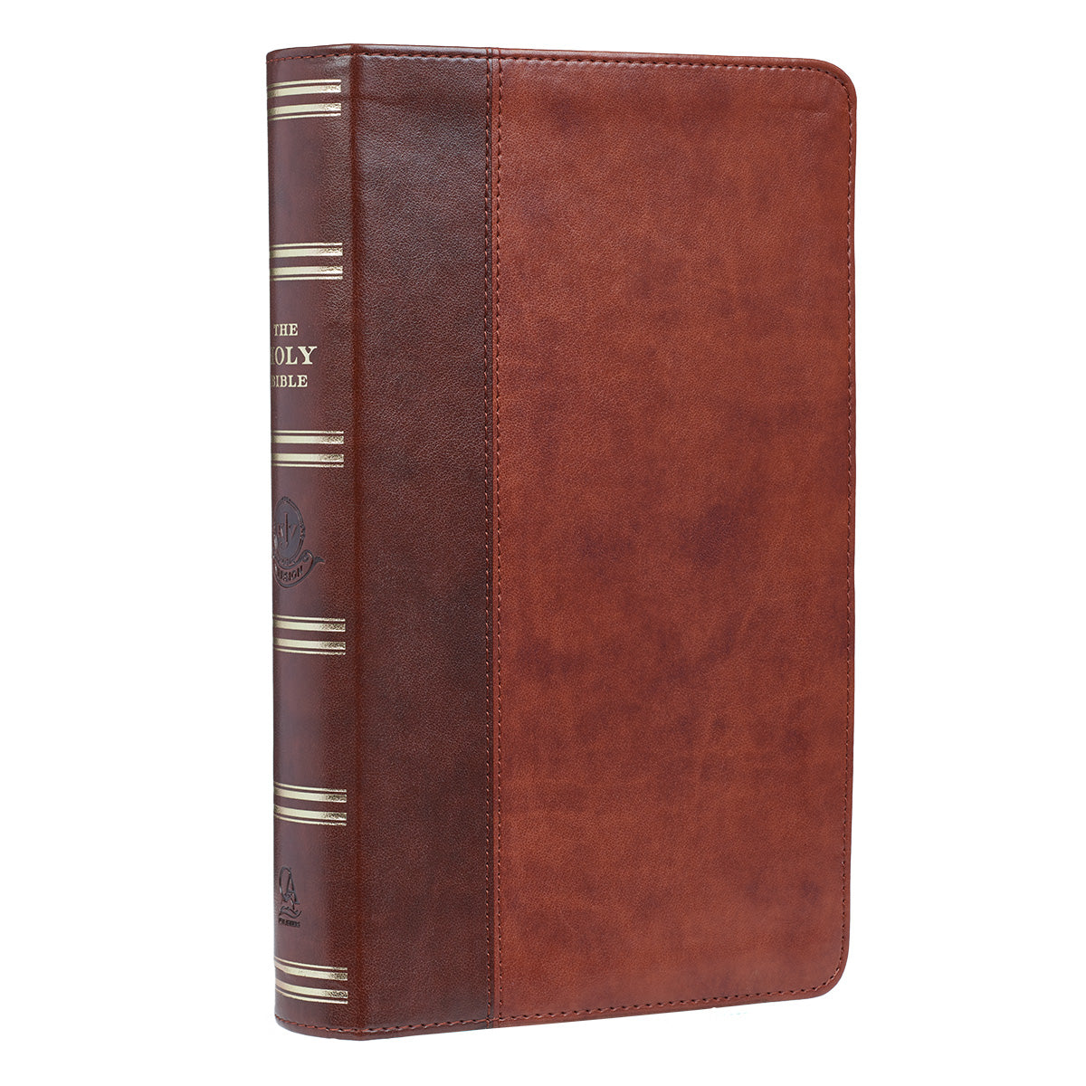 KJV Giant Print Bible 2-Tone Brown Red Letter Edition