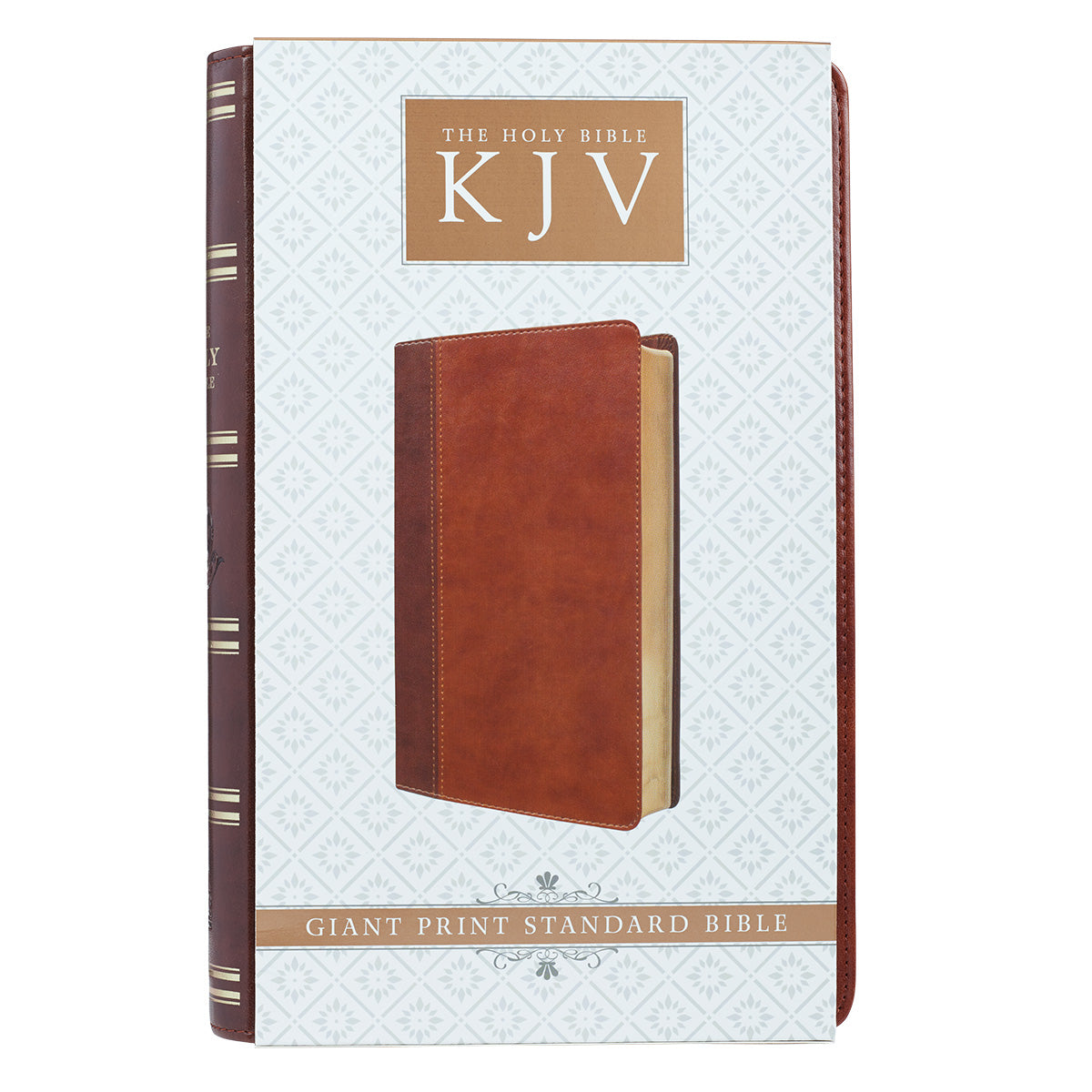 KJV Giant Print Bible 2-Tone Brown Red Letter Edition