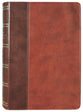 KJV Giant Print Bible 2-Tone Brown Red Letter Edition