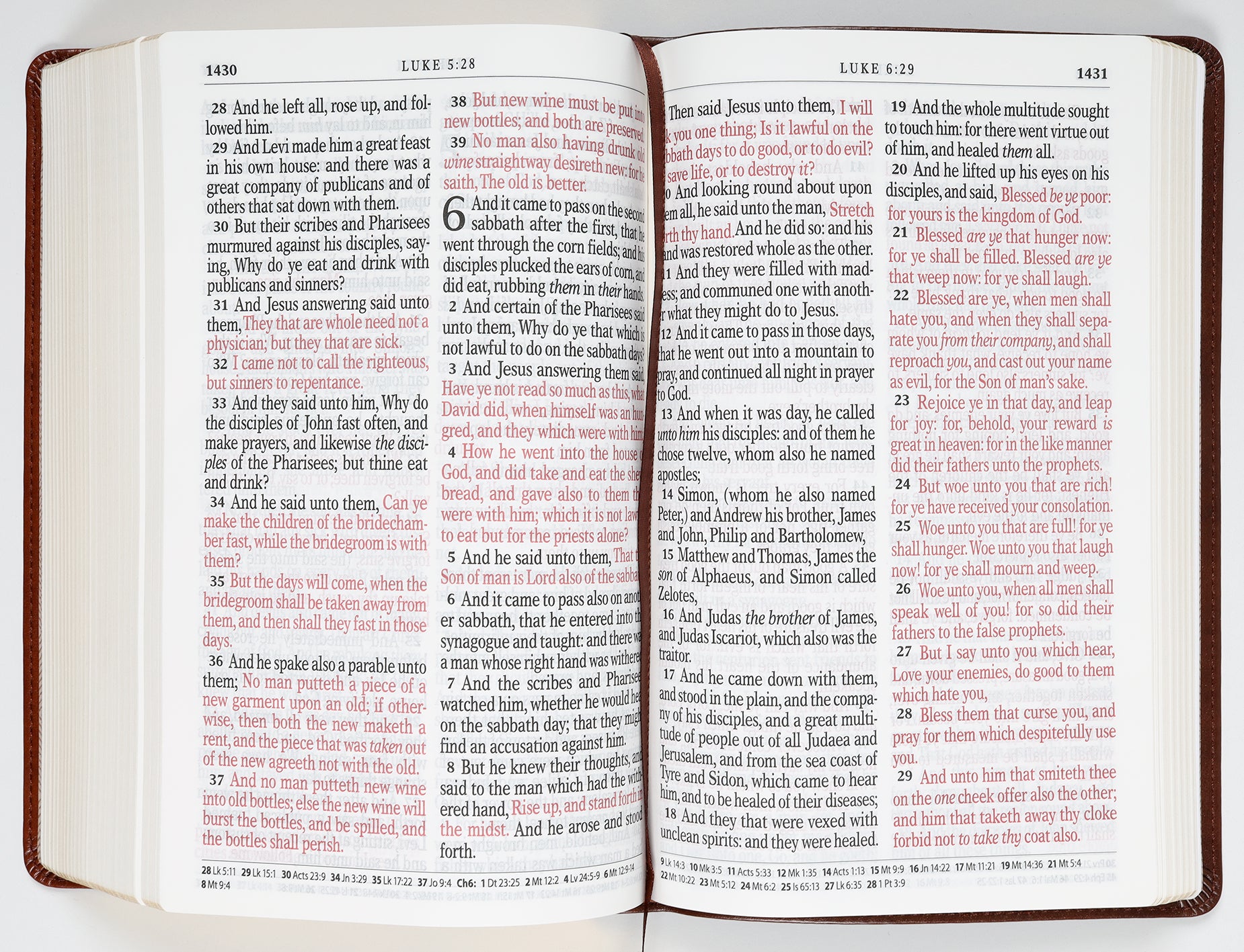 KJV Giant Print Bible 2-Tone Brown Red Letter Edition
