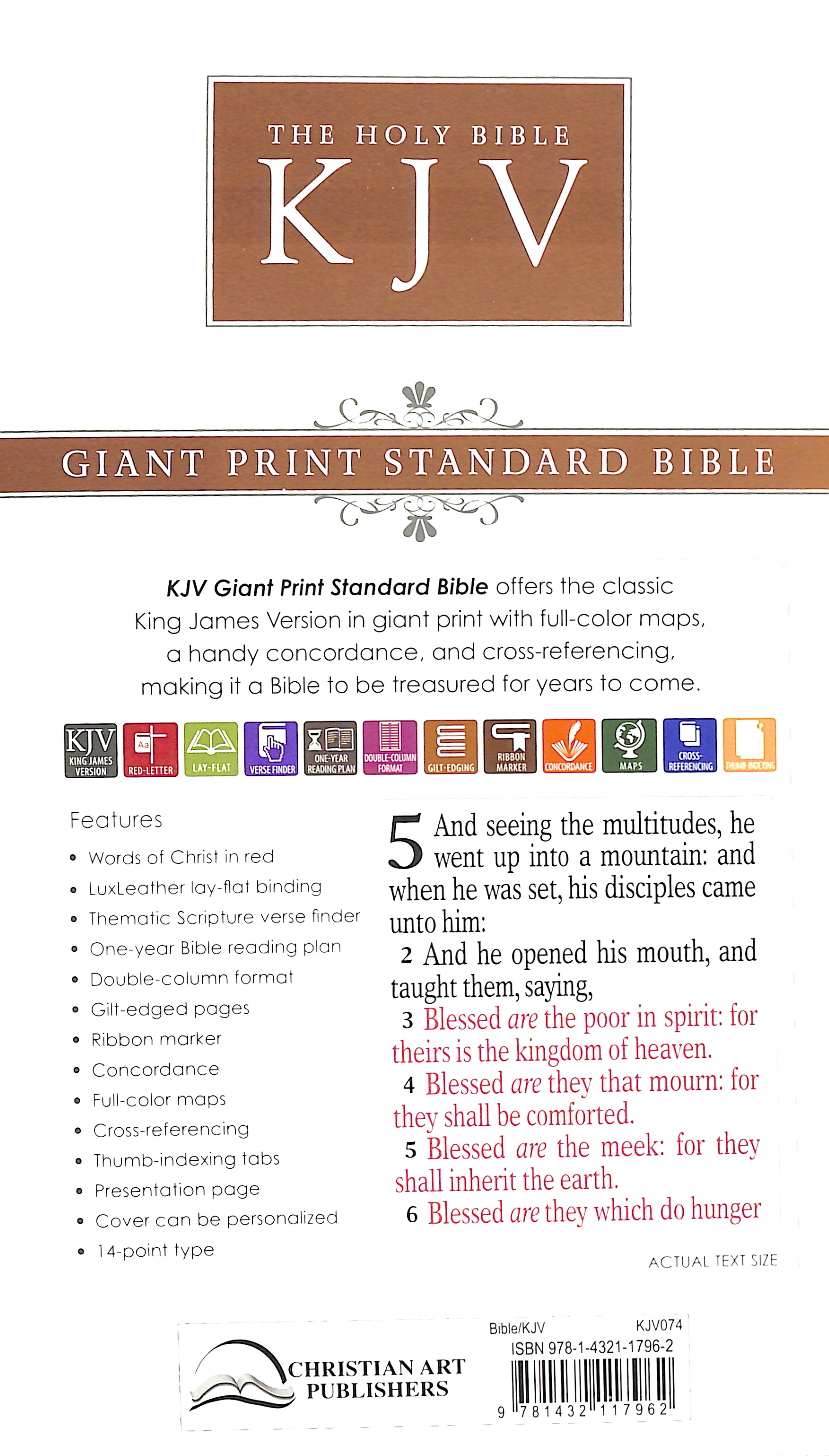 KJV Giant Print Bible 2-Tone Black (Red Letter Edition)