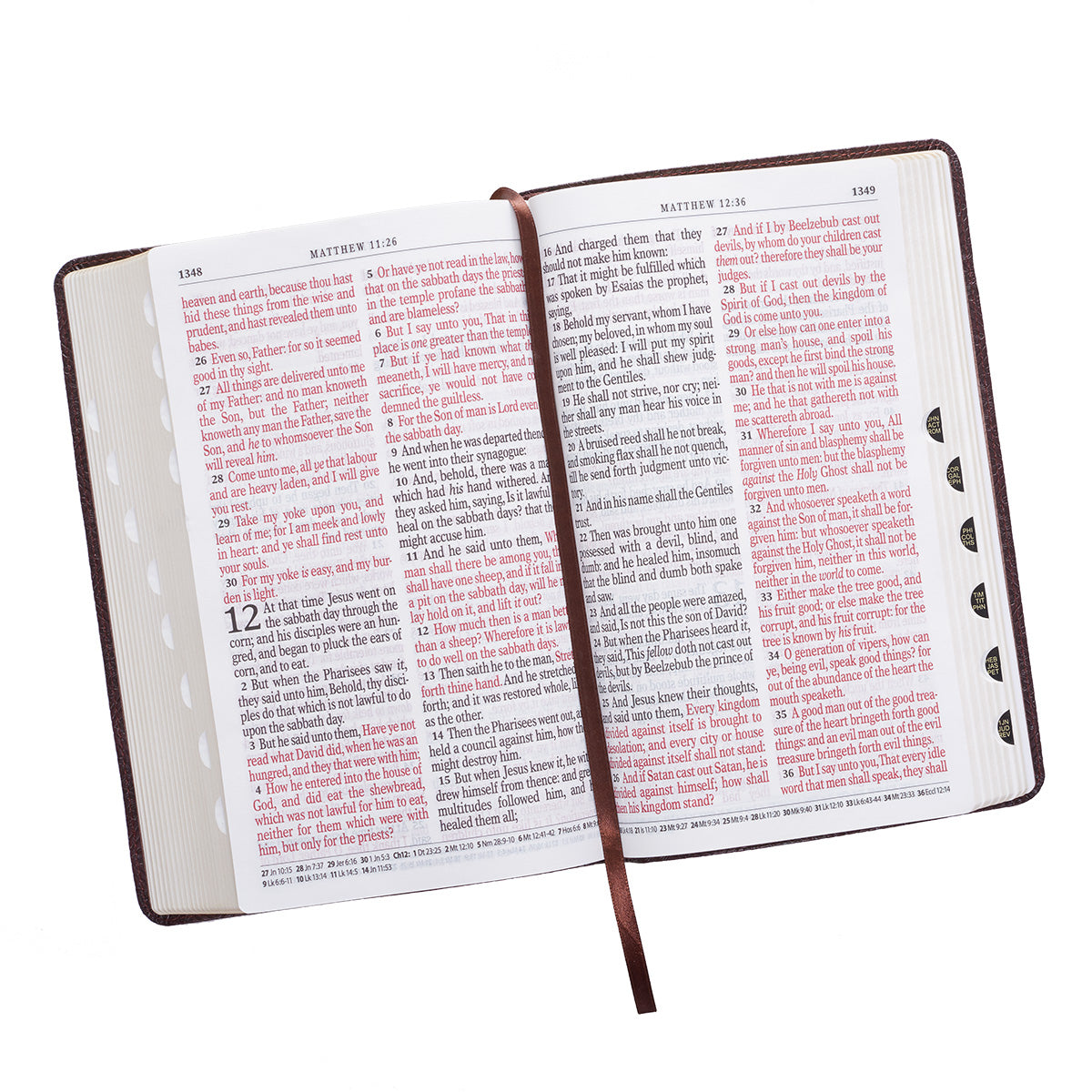 KJV Giant Print Bible Pattern Dark Brown (Red Letter Edition)