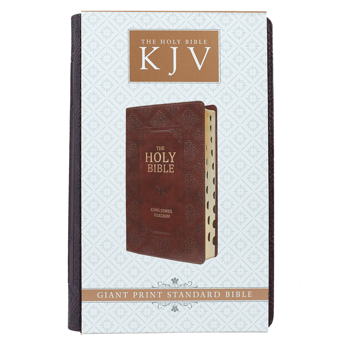 KJV Giant Print Bible Pattern Dark Brown (Red Letter Edition)