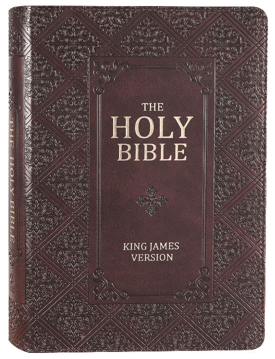 KJV Giant Print Bible Pattern Dark Brown (Red Letter Edition)