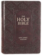 KJV Giant Print Bible Pattern Dark Brown (Red Letter Edition)