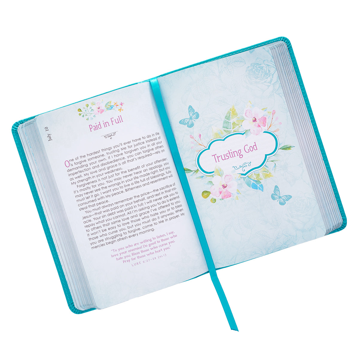 He Whispers Your Name: 365-Day Devotional, Turquoise With Ribbon Marker
