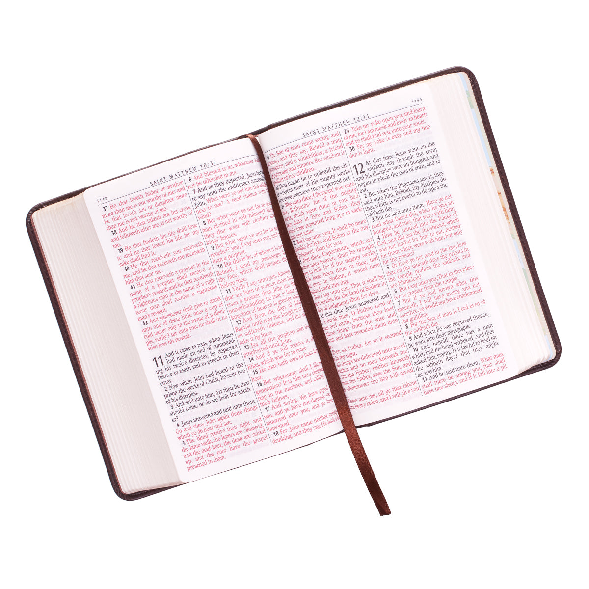 KJV Compact Large Print Dark Brown Red Letter Edition