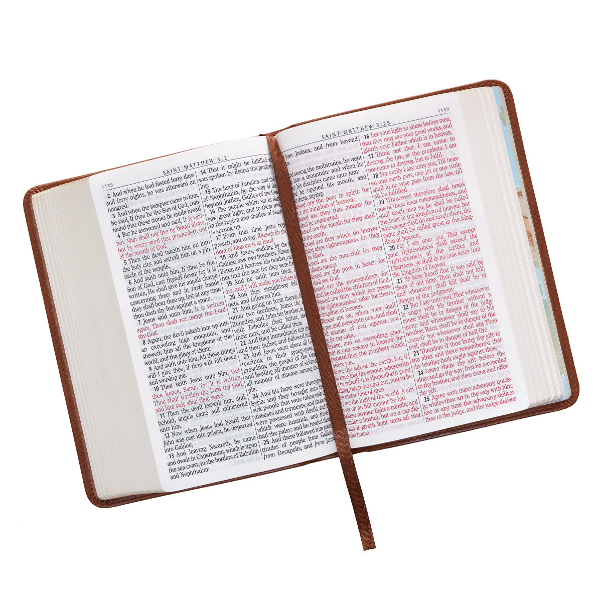 KJV Compact Large Print Tan Red Letter Edition