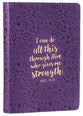 Journal: I Can Do All This Through Purple/Floral, Handy-Sized (Phil 4:13)